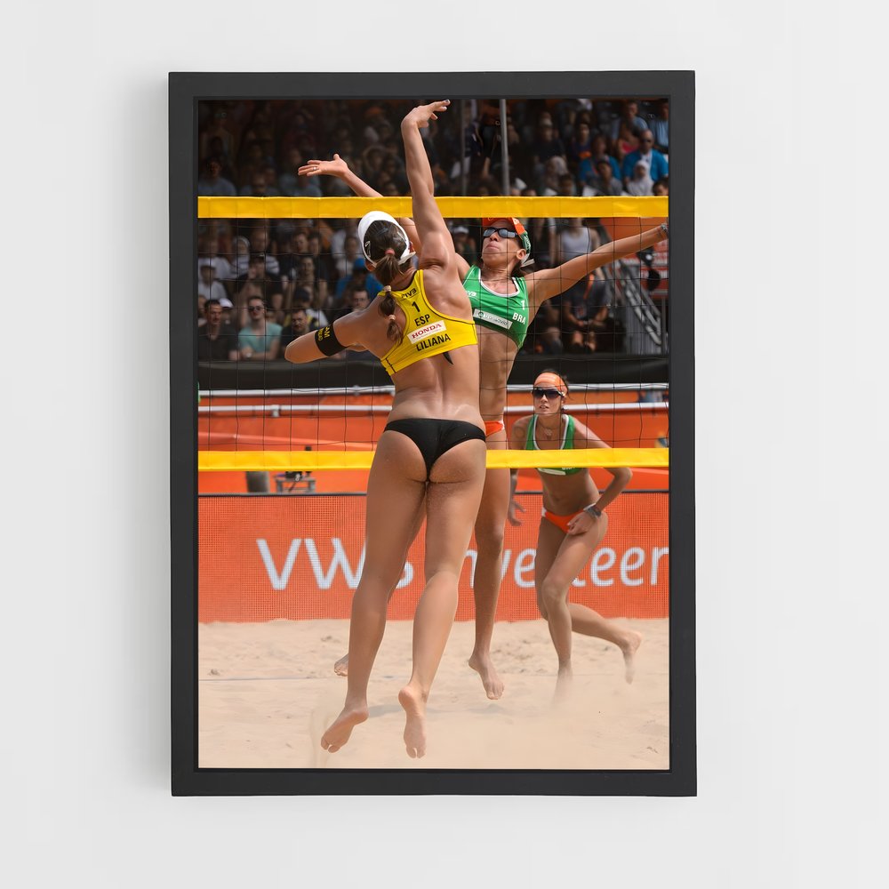 Poster Beach volleyball – affiche Beach-volley (vue 2)